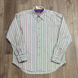 Like new - ROBERT GRAHAM Colorful Patterned Button Down Shirt